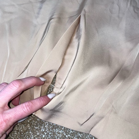 Ann Taylor blazer jacket NEW SZ 8 golden tan sheen double button Career business - Picture 8 of 11